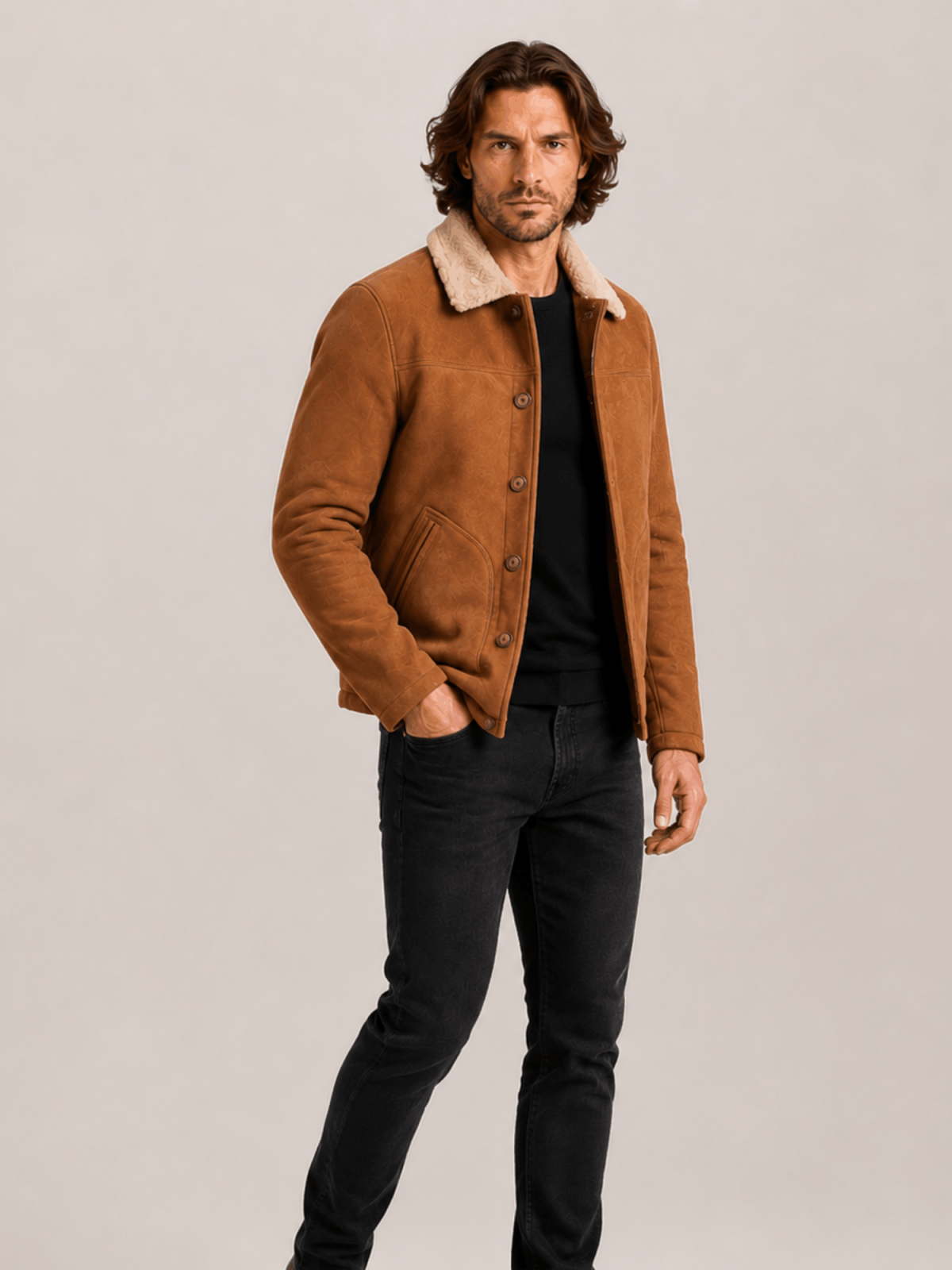 Men's Durango Shearling Barn Coat