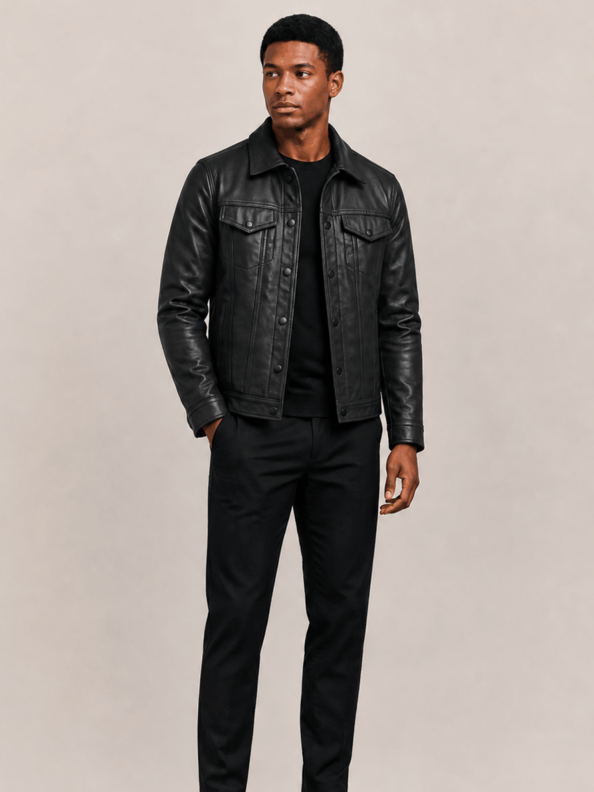 Men's Black Kingston Leather Jacket
