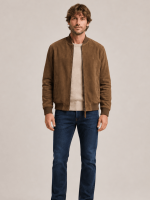 Men's Morten Relaxed Fit Suede Bomber Jacket