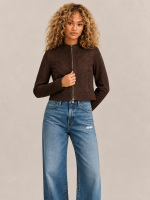 Women's Sadler Bitter Brown Fitted Suede Jacket