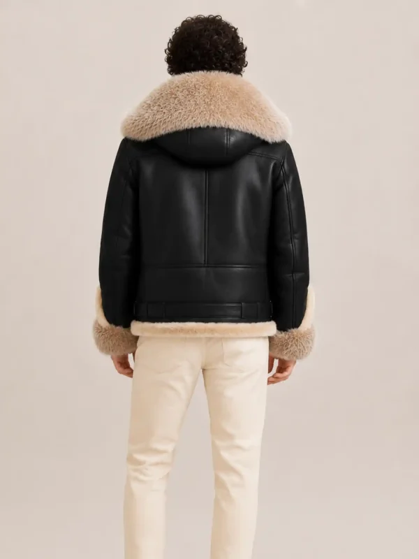 Shearling Black Crystal hood 4