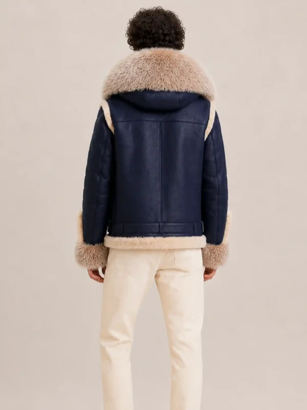 Shearling Nay Blue Crystal hood 1