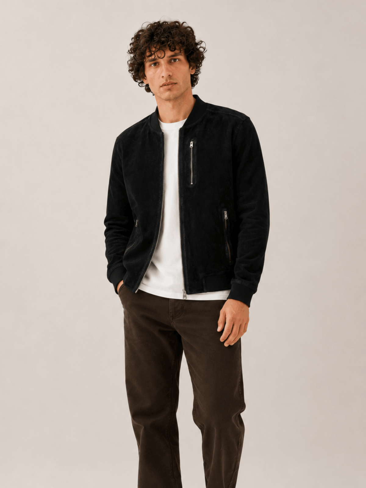 Men's Kemble Suede Bomber Jacket