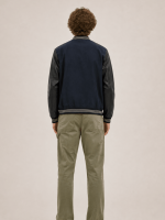 Men's Taishi Leather Varsity Bomber Jacket