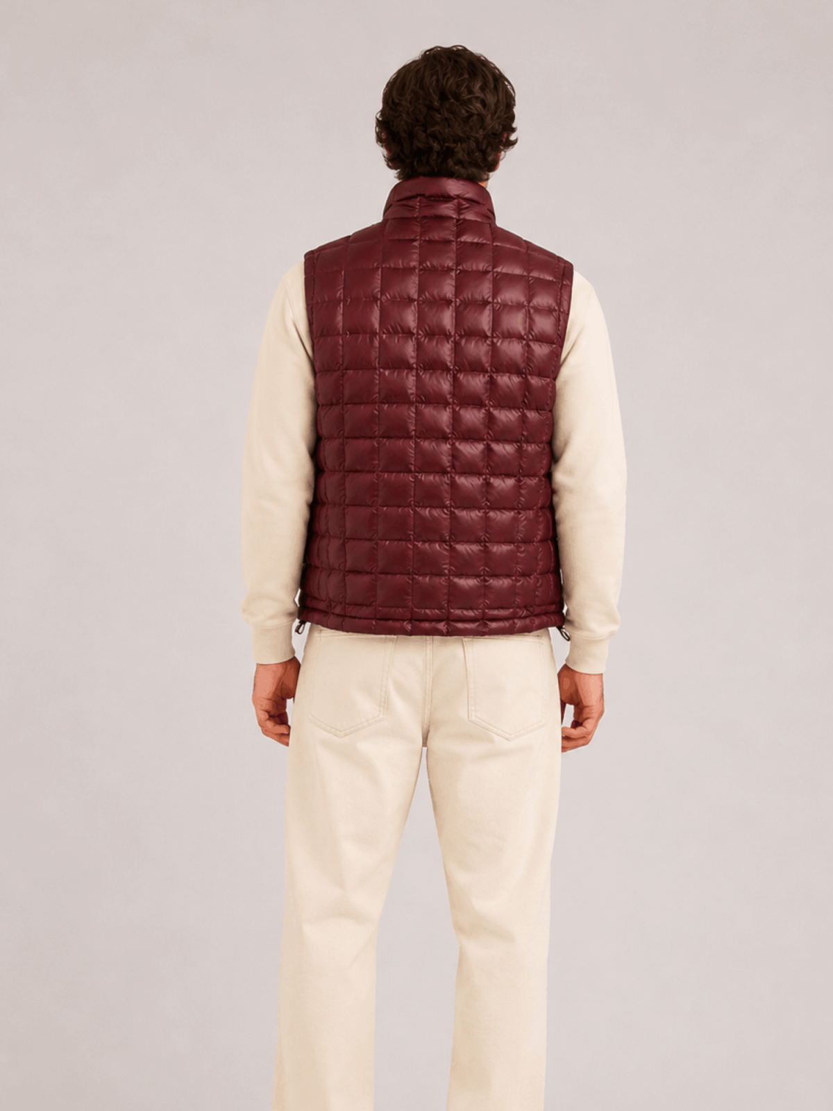 Men's Mahogany Teton Leather Light Down Vest