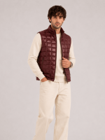 Men's Mahogany Teton Leather Light Down Vest