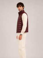 Men's Mahogany Teton Leather Light Down Vest