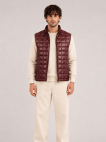Men's Mahogany Teton Leather Light Down Vest