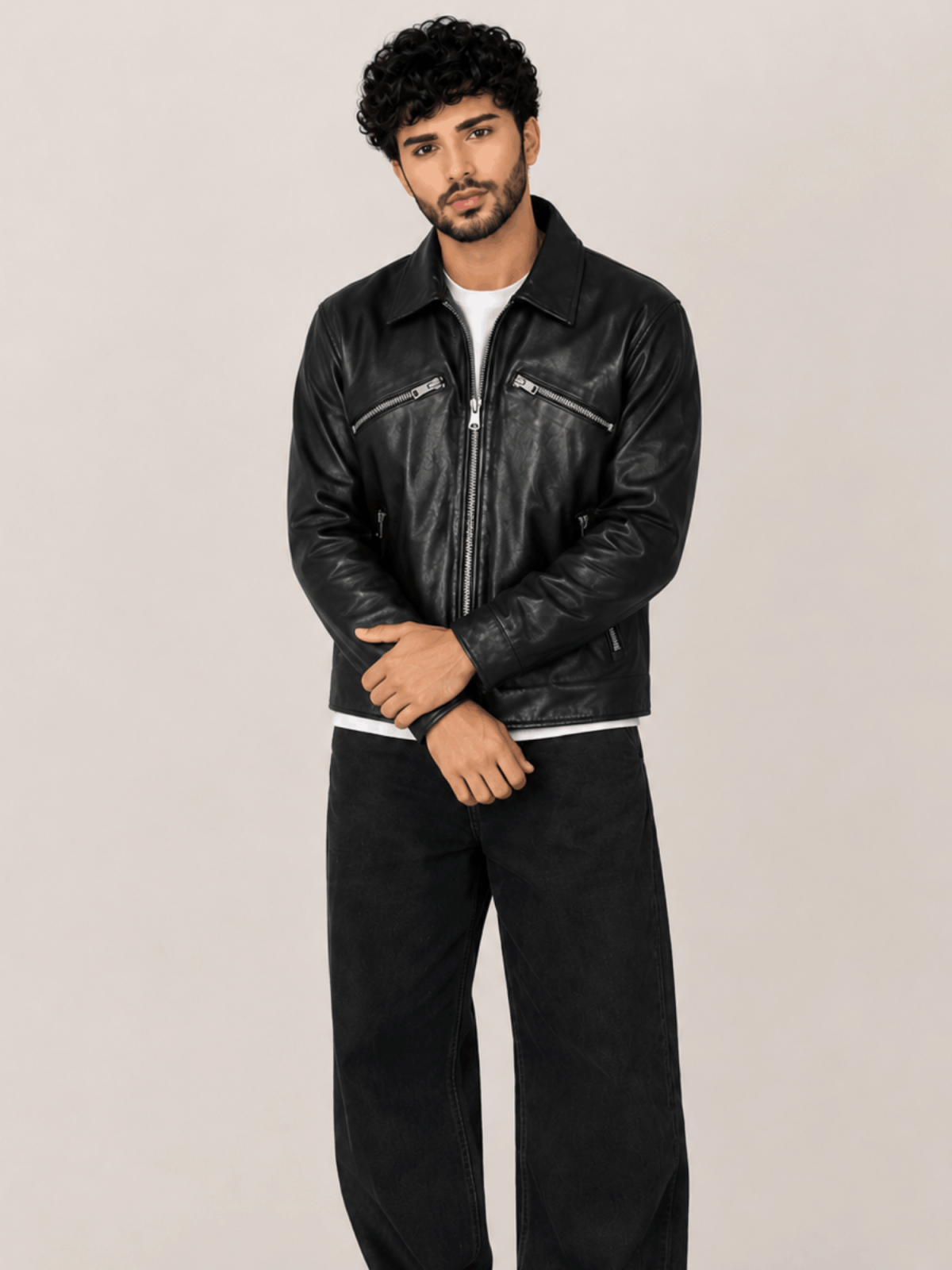 Men's Verdi Fitted Leather Jacket