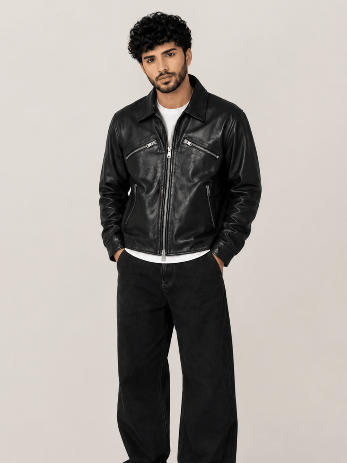 Men's Verdi Fitted Leather Jacket