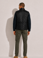 Men's Highlands Quilted Leather Black Vest