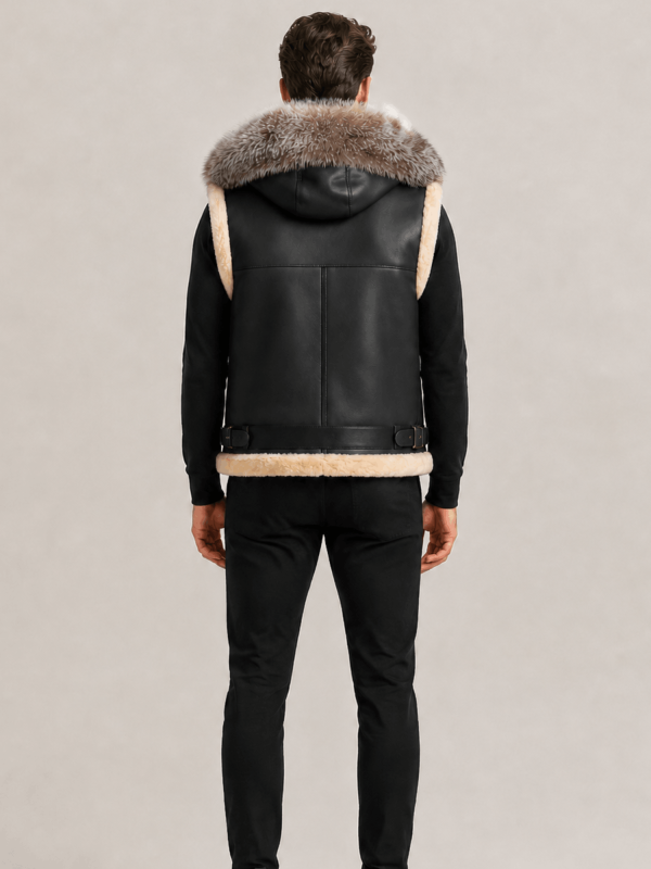 black vest shearling 5