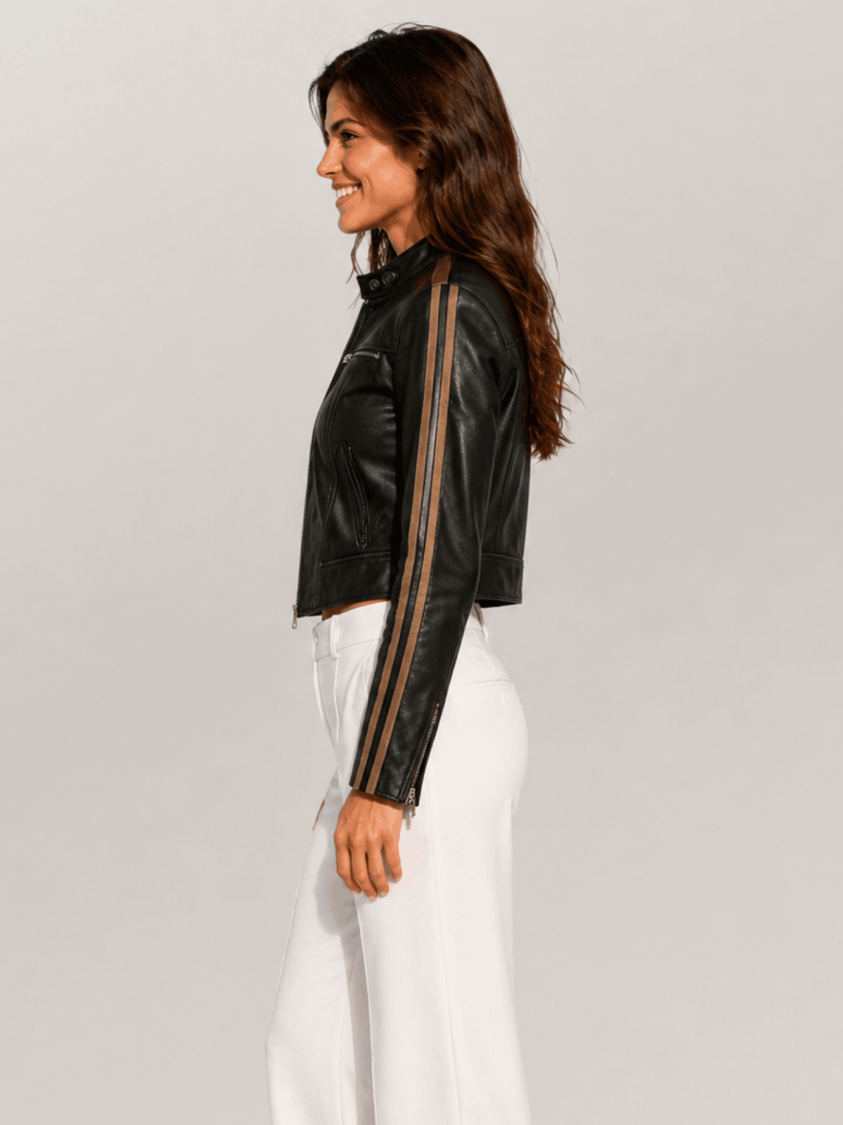 Women's Biker Tiggy Fitted Leather Jacket