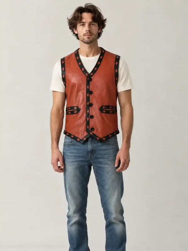 Men's Halloween The Warriors Leather Vest