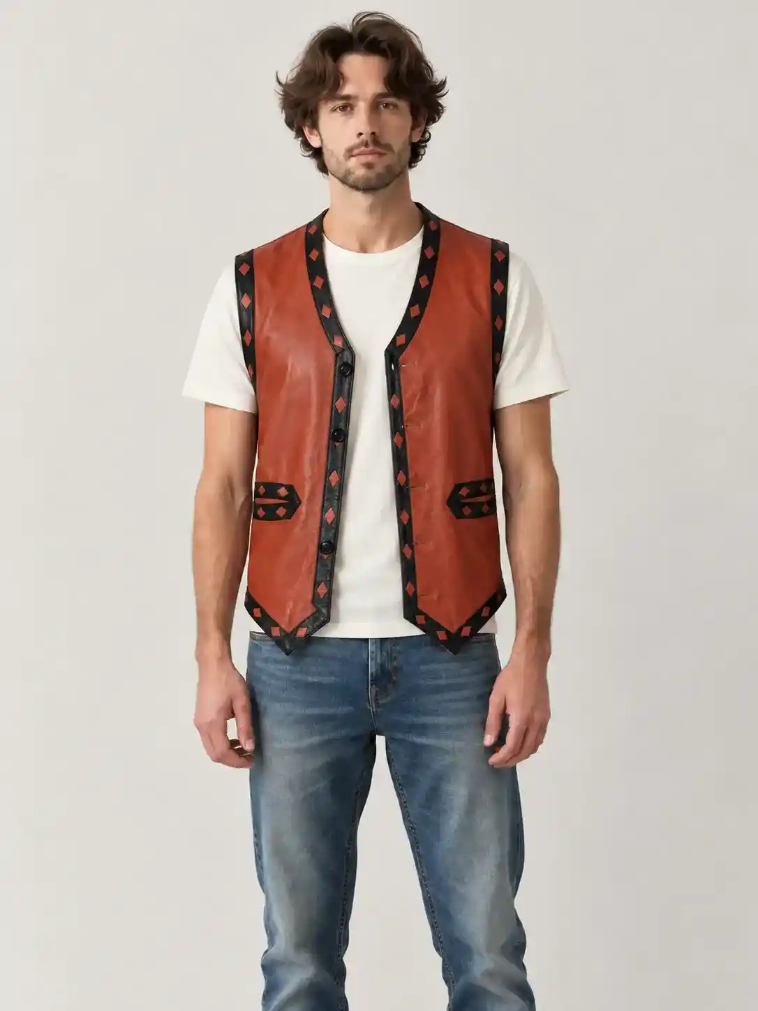 Men's Halloween The Warriors Leather Vest