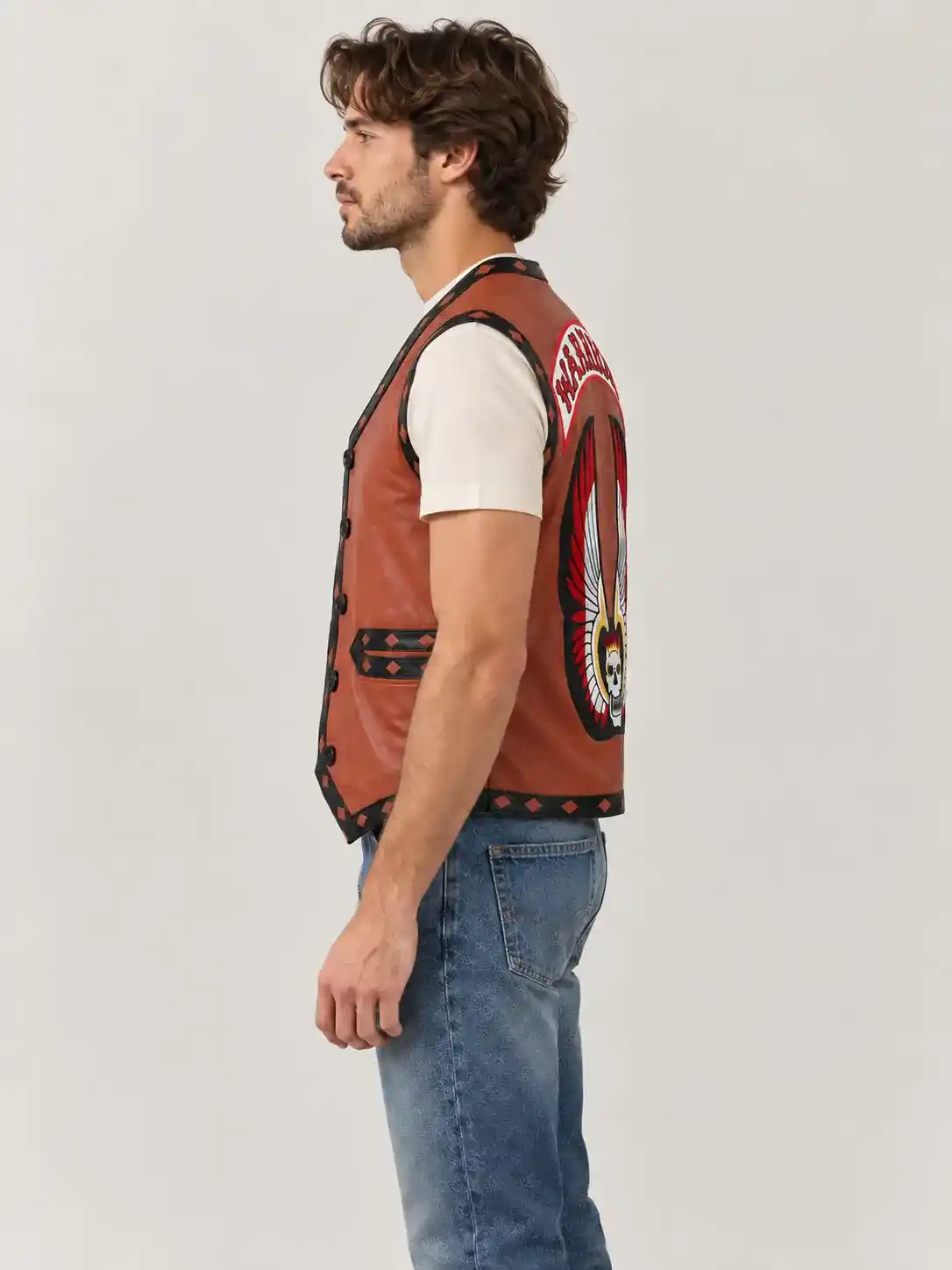 Men's Halloween The Warriors Leather Vest