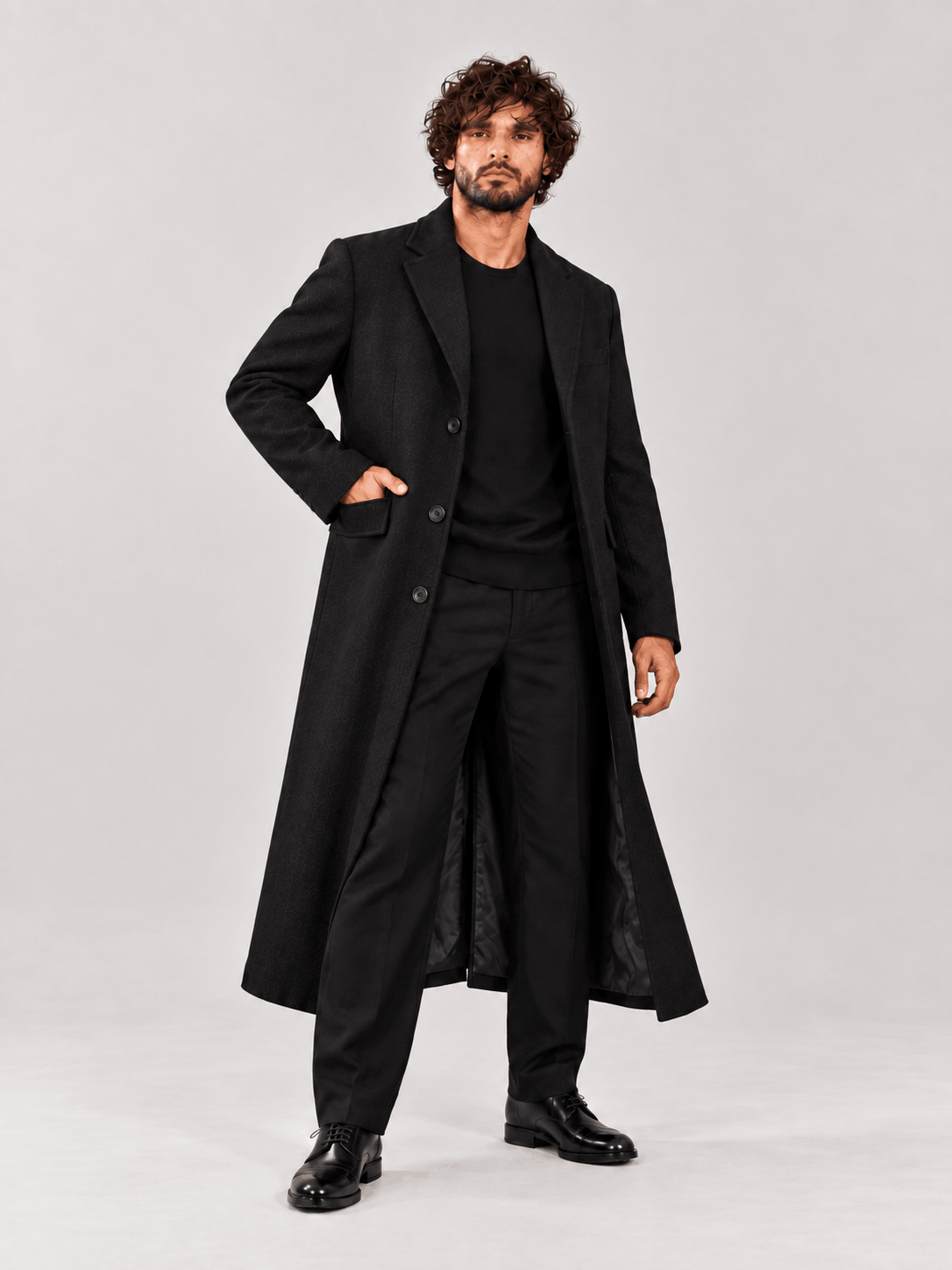 Men's Peaky Blinders Black Wool Coat