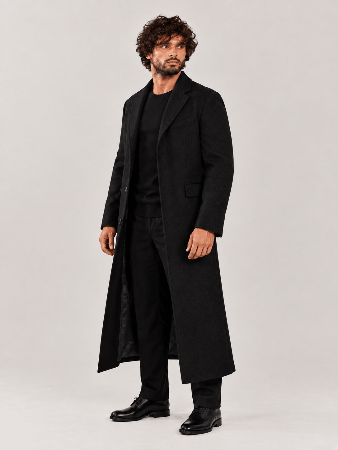 Men's Peaky Blinders Black Wool Coat