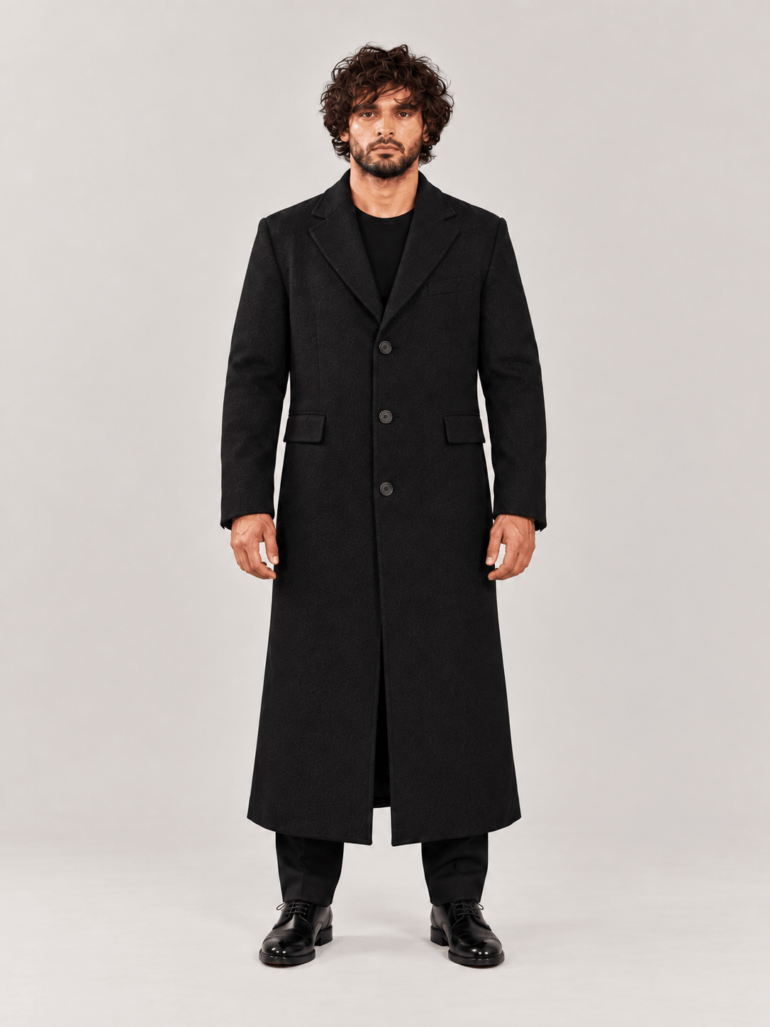Men's Peaky Blinders Black Wool Coat