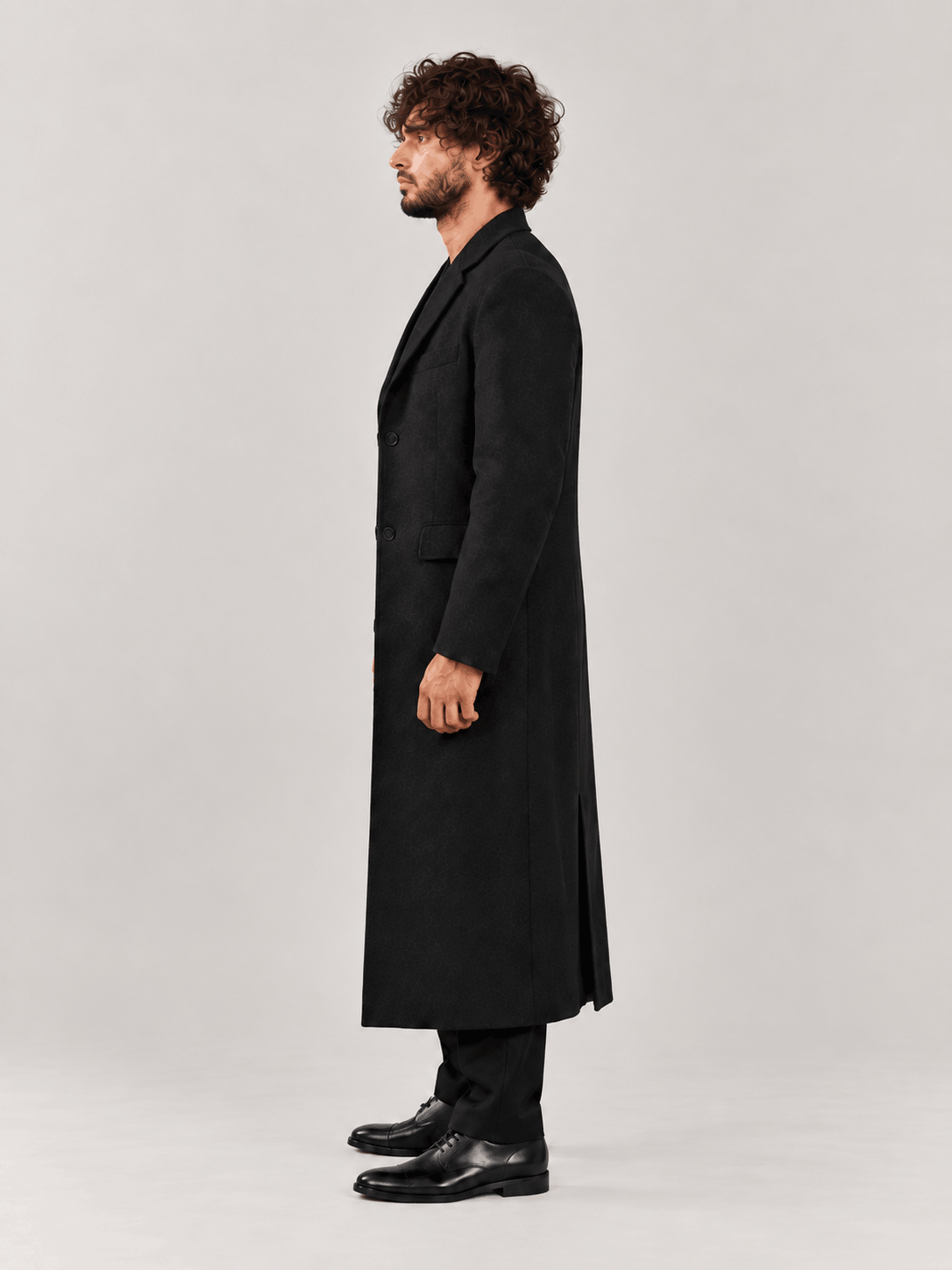 Men's Peaky Blinders Black Wool Coat