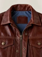 Men's Pinnacle Vintage Trucker Cowhide Leather Jacket