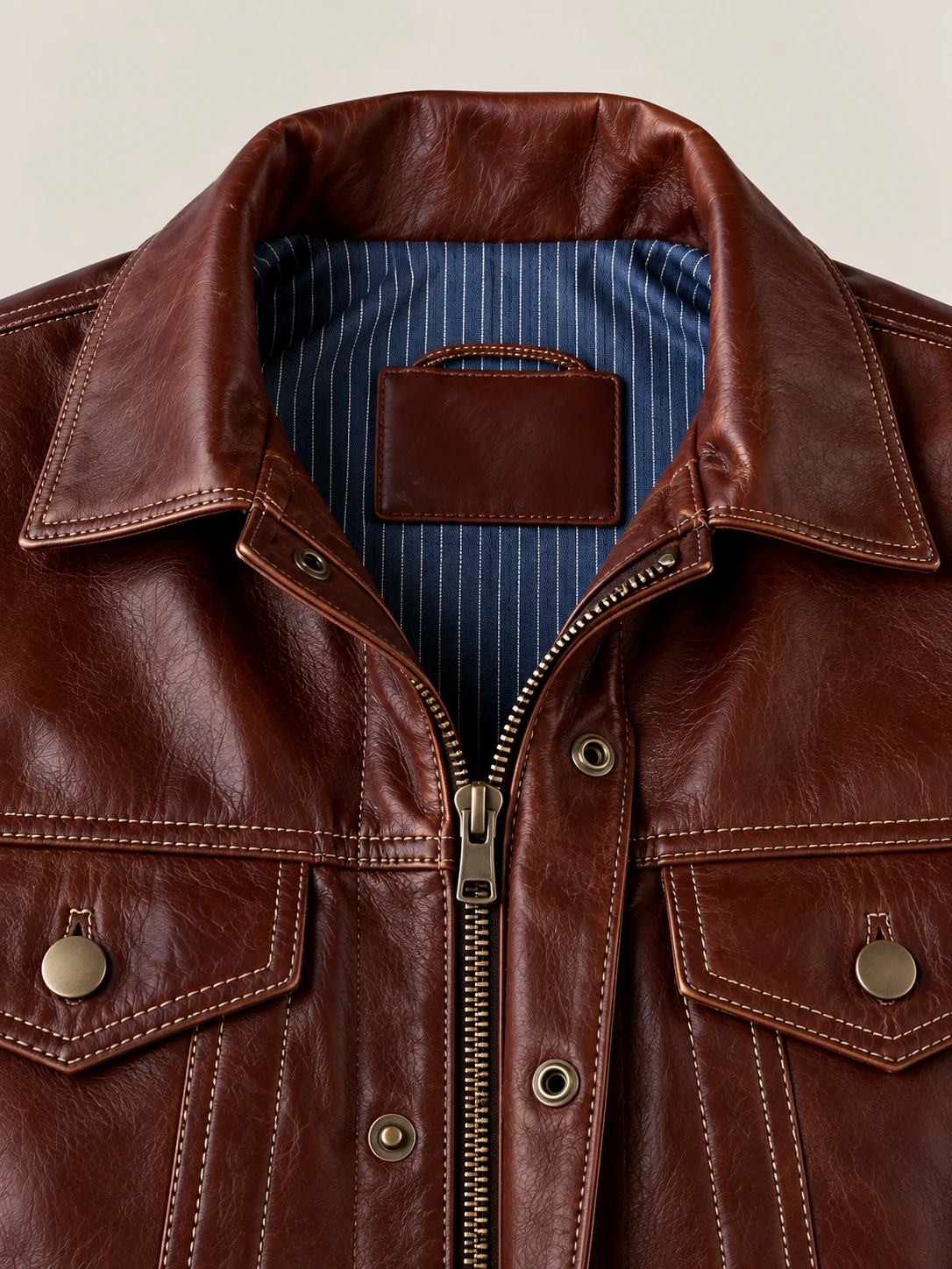 Men's Pinnacle Vintage Trucker Cowhide Leather Jacket