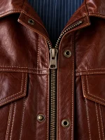 Men's Pinnacle Vintage Trucker Cowhide Leather Jacket