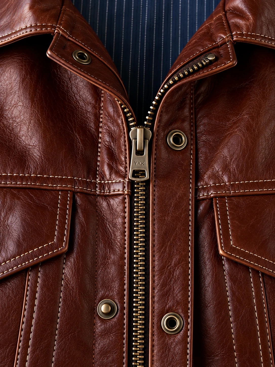 Men's Pinnacle Vintage Trucker Cowhide Leather Jacket