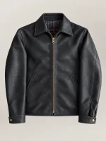 Men's Black Classic Americana Cowhide Bomber Jacket