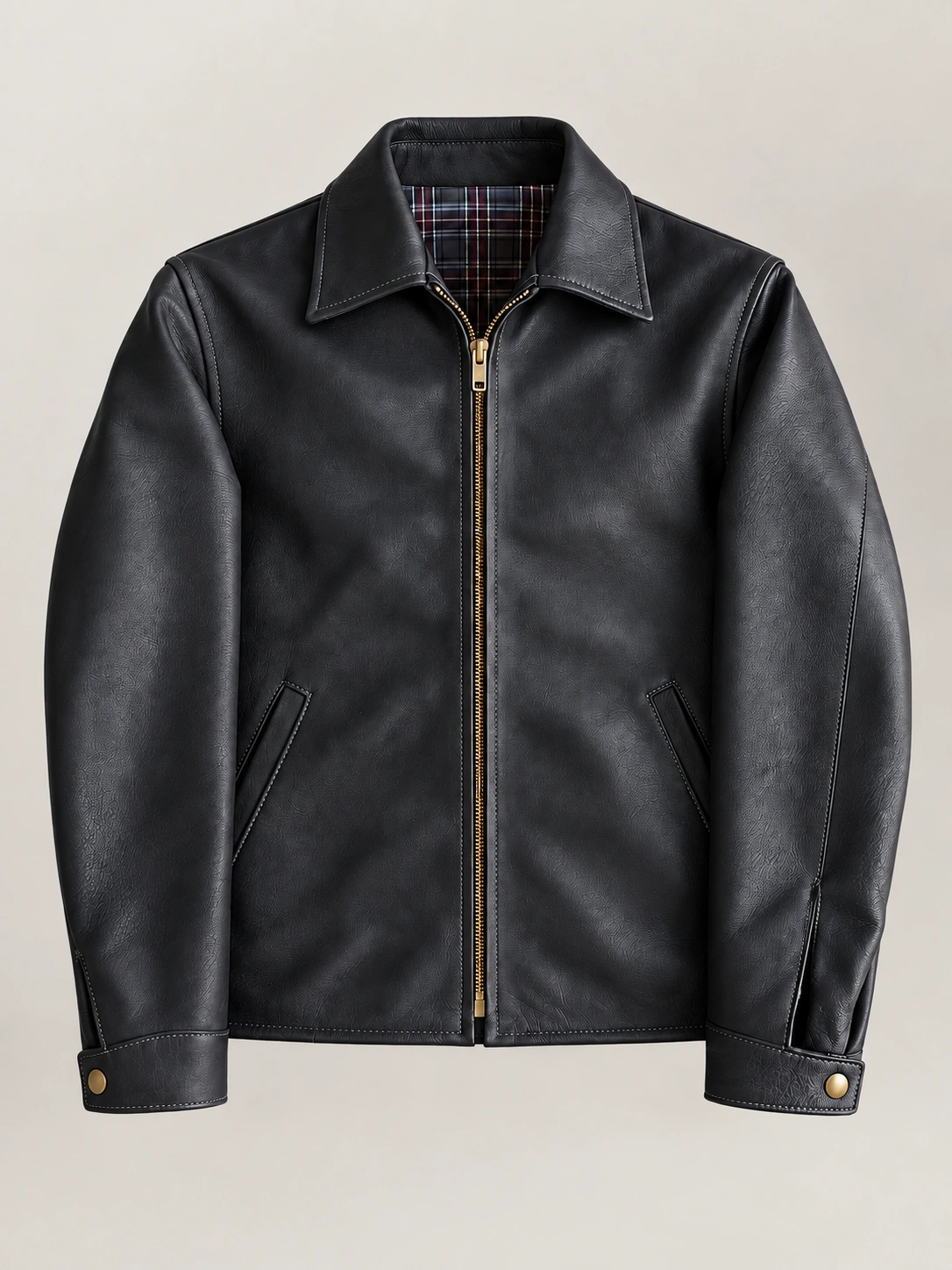 Men's Black Classic Americana Cowhide Bomber Jacket