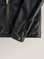 Men's Black Classic Americana Cowhide Bomber Jacket