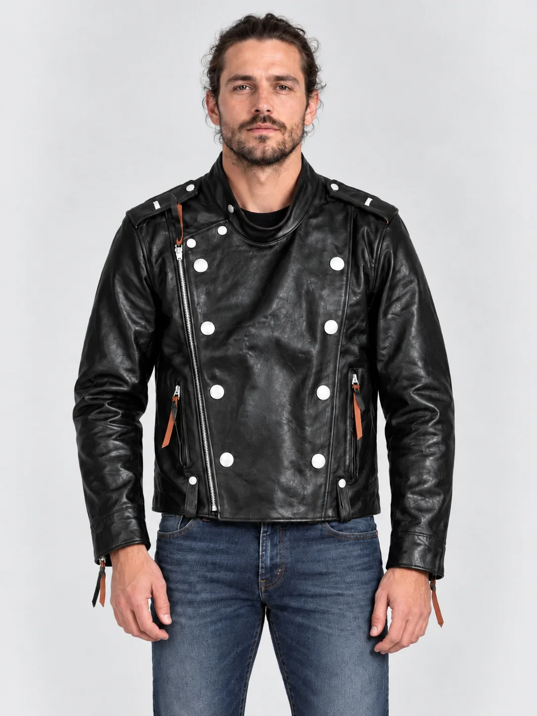 Men's J-31 Leather Motorcycle Jacket