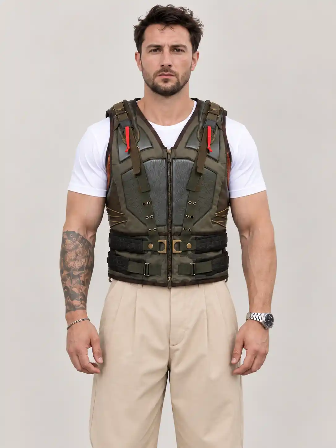 Men's Halloween Bane Leather Vest