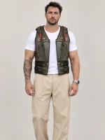 Men's Halloween Bane Leather Vest