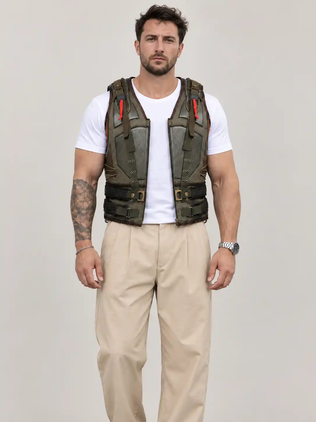 Men's Halloween Bane Leather Vest