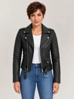 Women's Naked Classic Motorcycle Leather Jacket