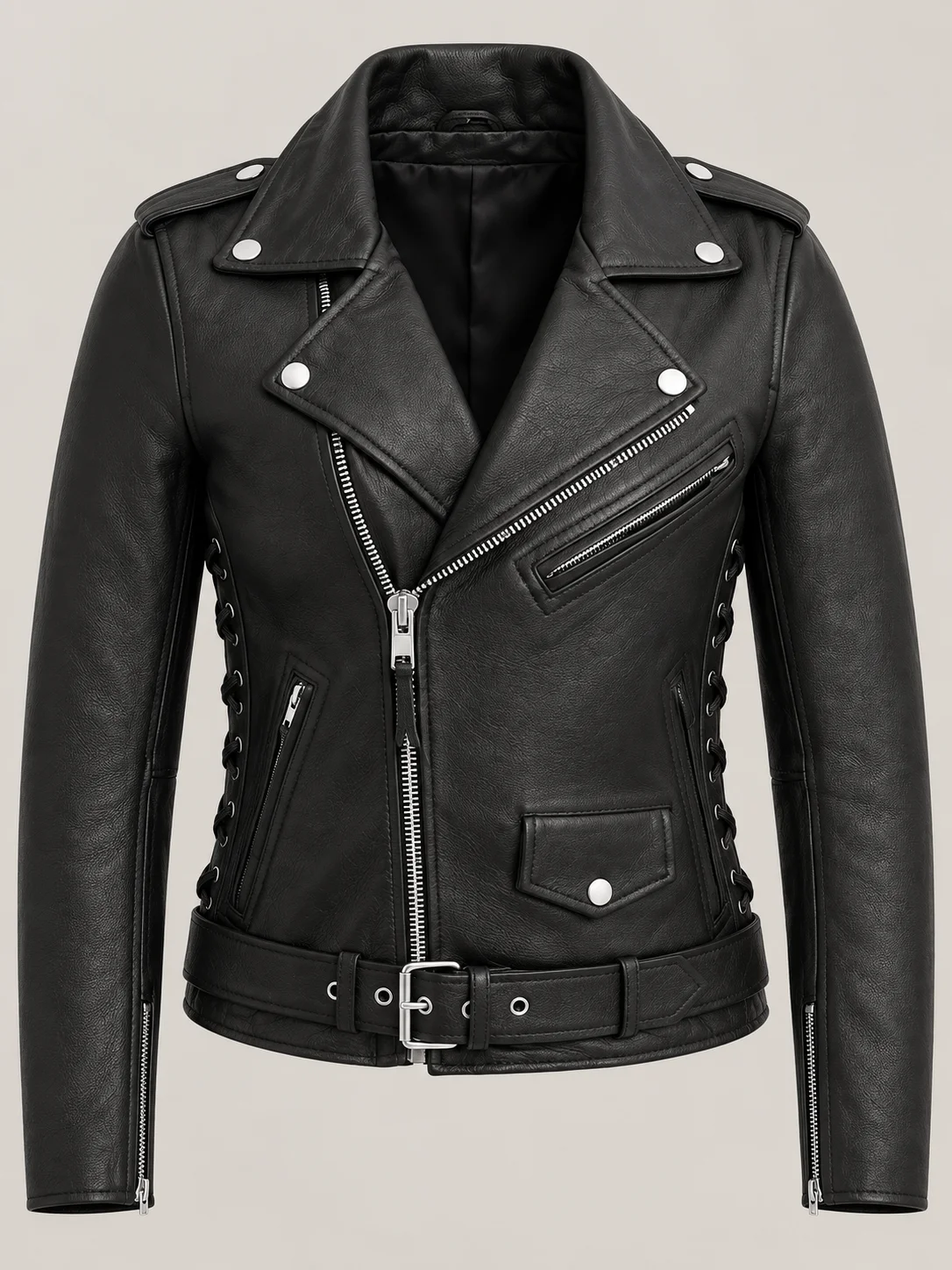 Women's Naked Classic Motorcycle Leather Jacket