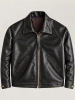 Men's Black Cowhide Leather Jacket