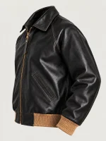 Men's Black Cowhide Leather Jacket