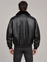 Men's Premium Leather Aviator Bomber Jacket