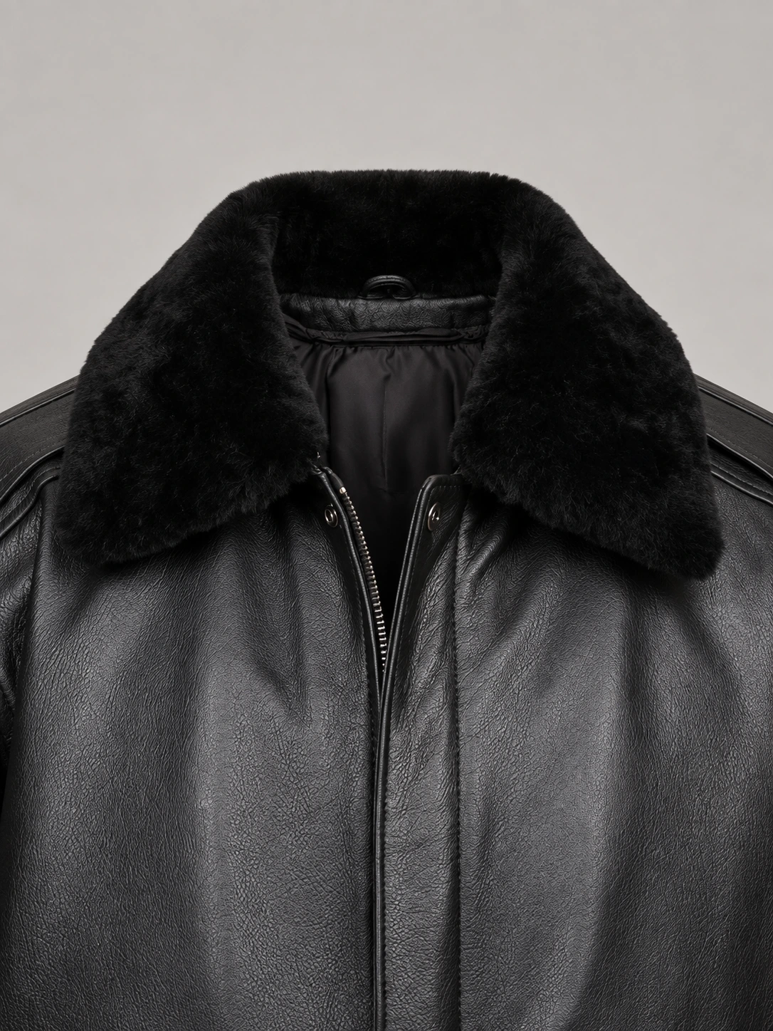 Men's Premium Leather Aviator Bomber Jacket