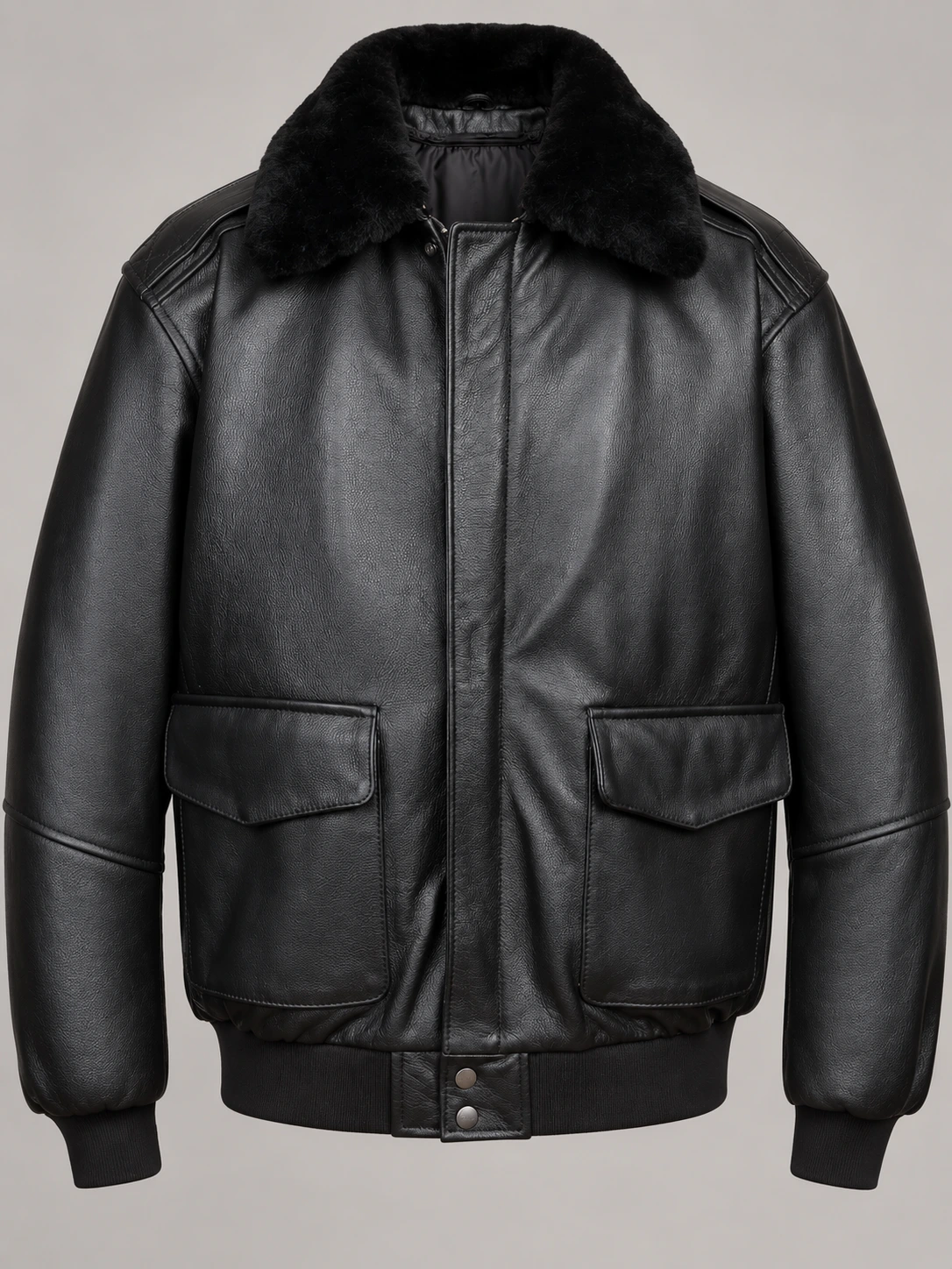 Men's Premium Leather Aviator Bomber Jacket