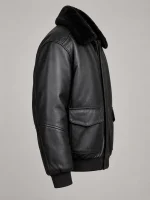 Men's Premium Leather Aviator Bomber Jacket