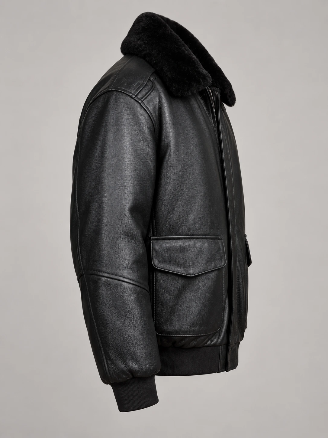 Men's Premium Leather Aviator Bomber Jacket