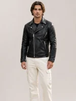 Men's Ribbles Biker Leather Jacket