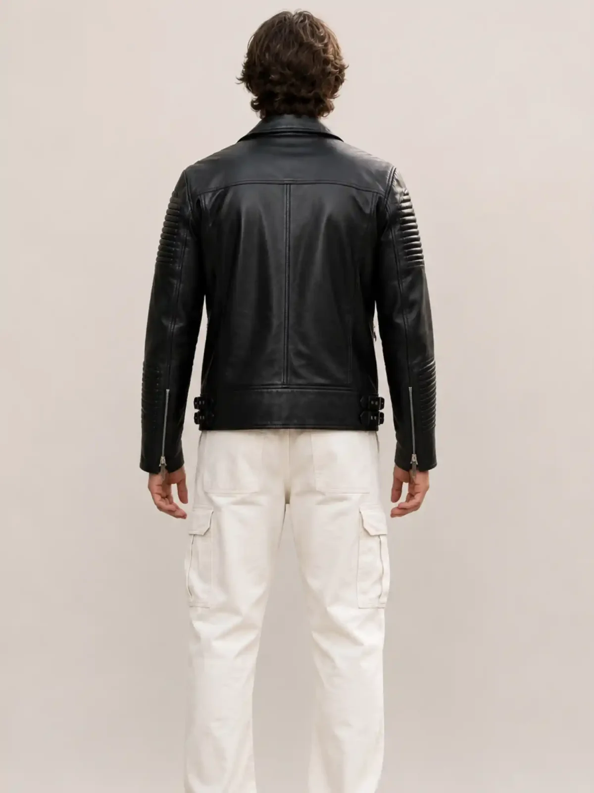 Men's Ribbles Biker Leather Jacket