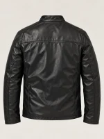 Men's Black Lucio Leather Bomber Jacket