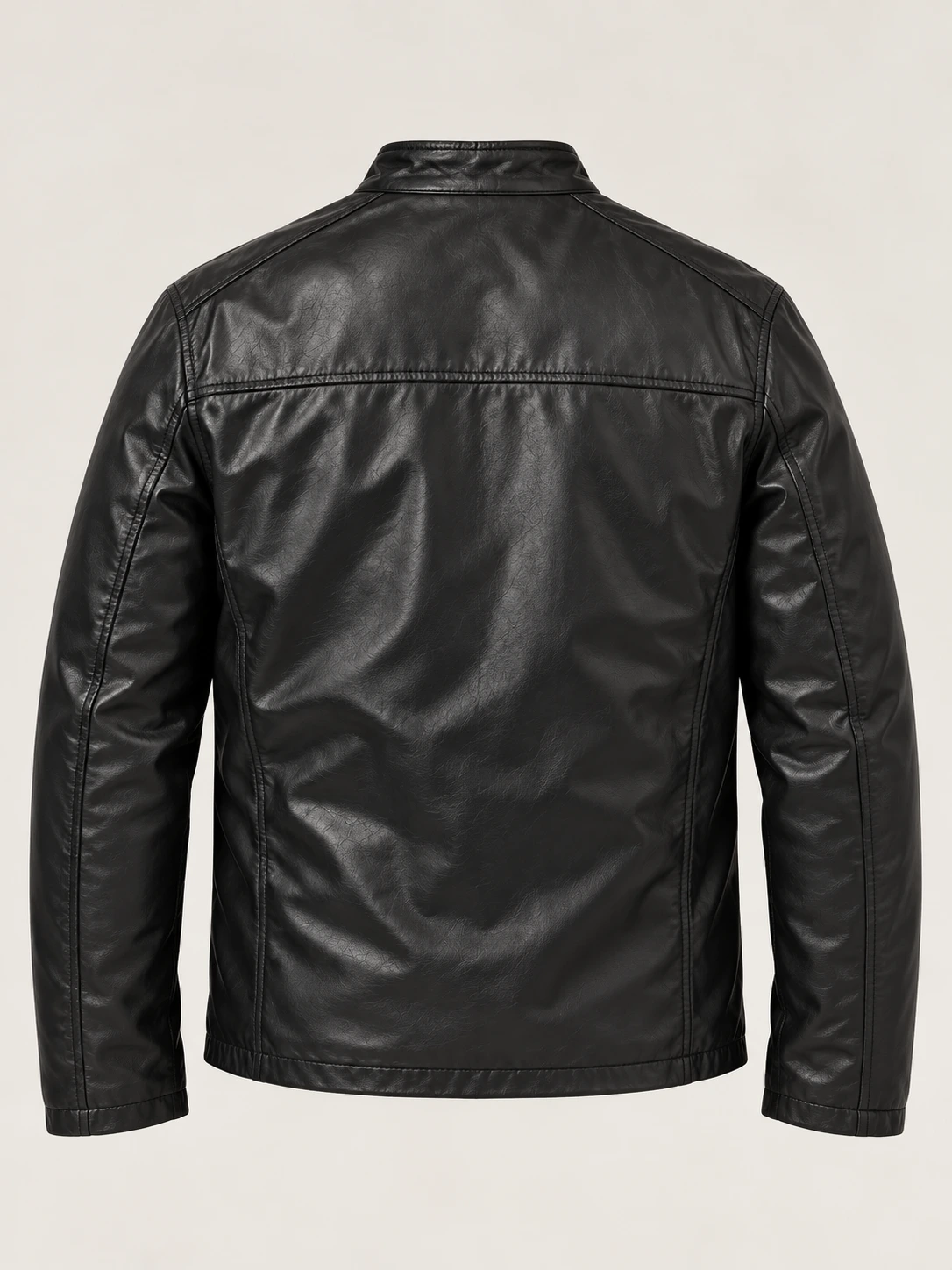 Men's Black Lucio Leather Bomber Jacket