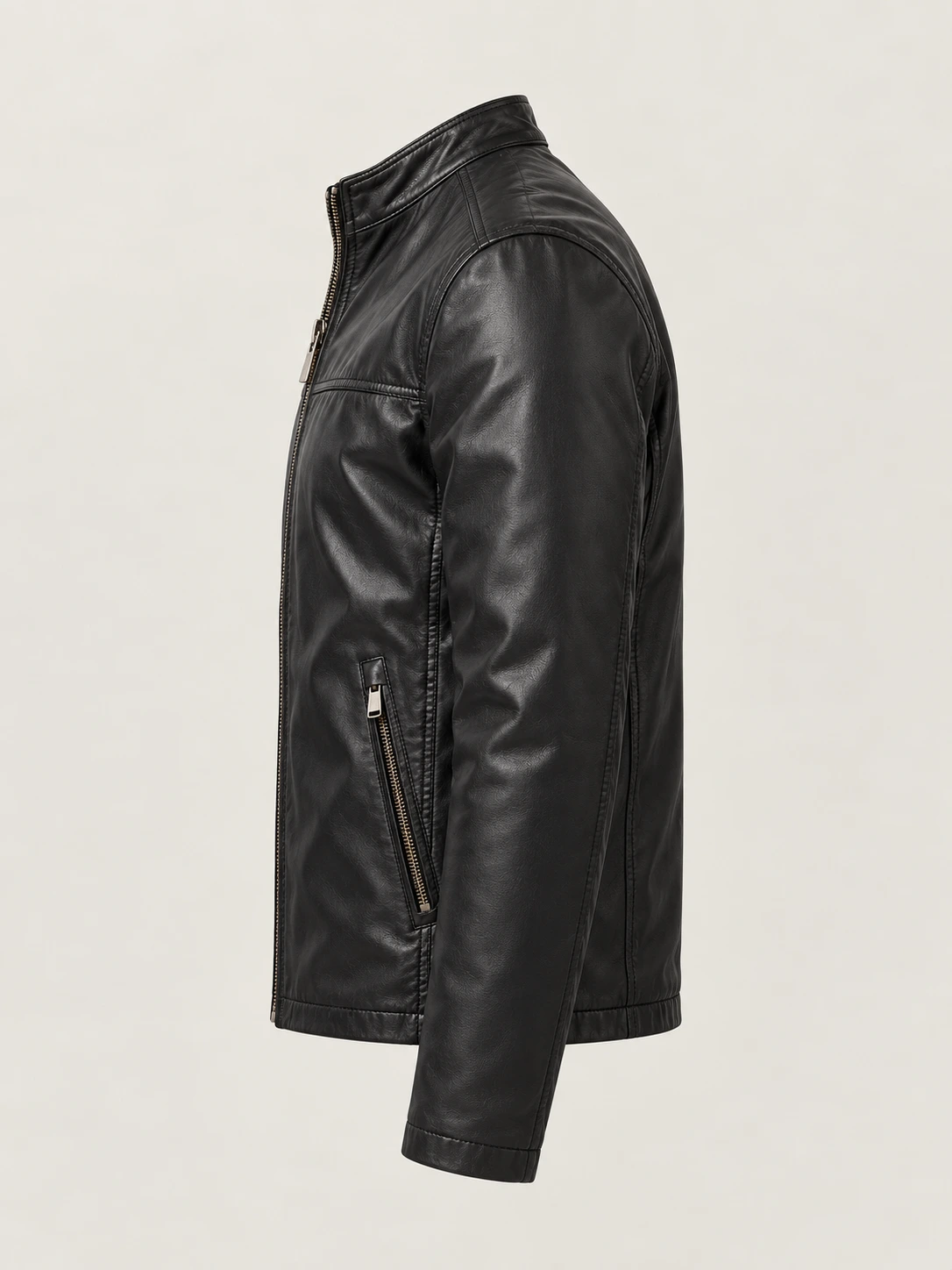 Men's Black Lucio Leather Bomber Jacket