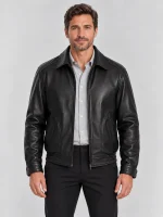 Men's All American Bomber Leather Jacket
